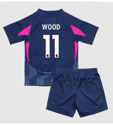 Nottingham Forest Chris Wood #11 Segunda Equipación Niños 2024-25 Manga Corta (+ Pantalones cortos)